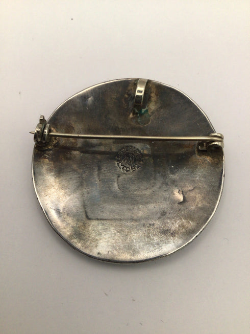 Vintage Sterling Abalone Pin