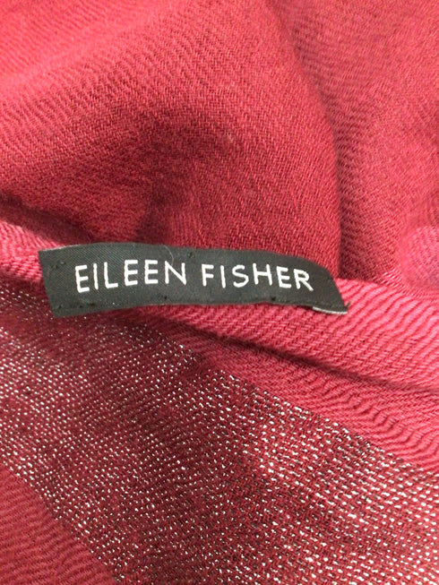 Eileen Fisher Majenta Merino Wool Fringe Scarf