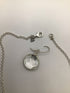 Round Crystal in Silver SET Necklace and Earrings