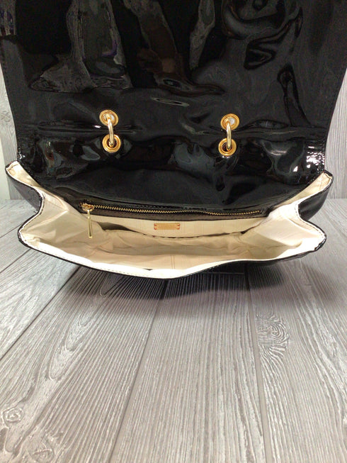 Frances Valentine Black flap front Patent Leather Purse