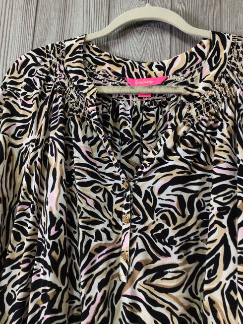 Lilly Pulitzer silk Blouse Size X-Large