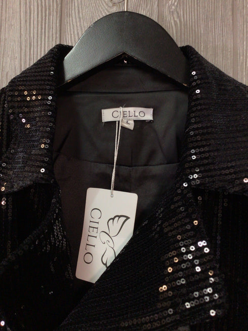 Ciello Moto Jacket Size Large Sequined New
