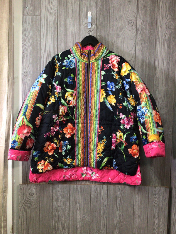 Johnny Was Down Quilted Reversible Jacket Size XX-Large