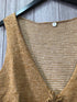 Margaret O'Leary Linen Knit Vest Size Large