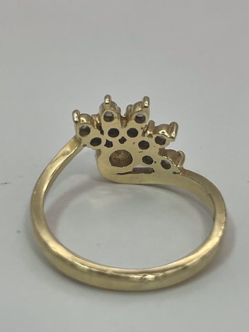 14k Gold Diamond Vintage Ring