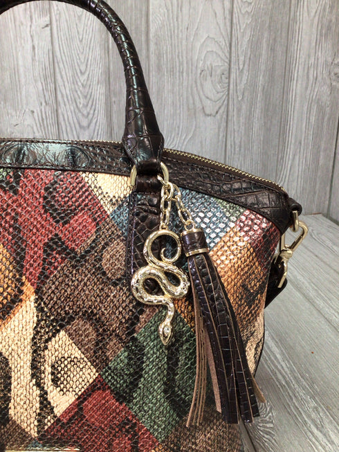 Brahmin Duxbury Satchel Multi Kensington Leather New