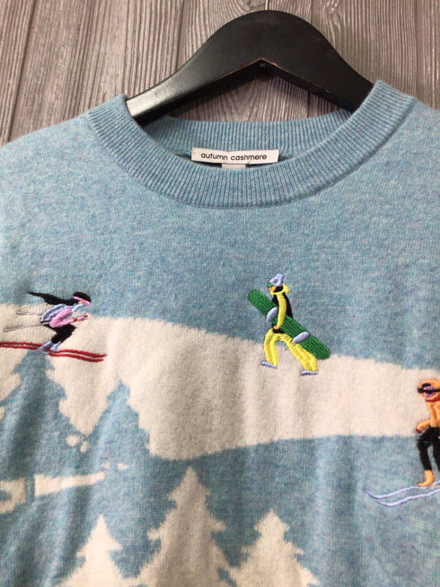 Autumn Cashmere Snowscape Sweater Size Small New