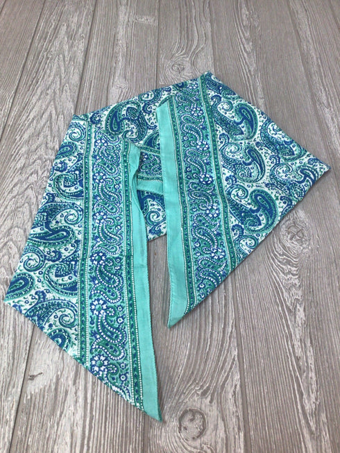 Anokhi Swirl Sea 30" Square Cotton Scarf