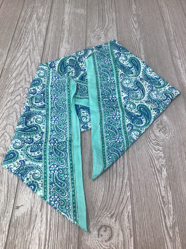 Anokhi Swirl Sea 30" Square Cotton Scarf