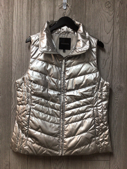 Talbots Puffer Vest faux-fur Size Large