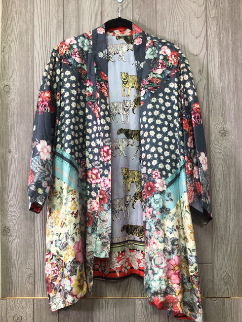 Johnny Was Reversible silk Kimono Size Large