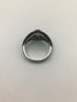 Tanzanite + black spinnel Sterling Ring sz 7.5