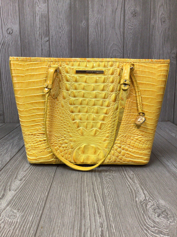 Brahmin Medium Asher Buttercup Melbourne Leather Tote New Pre-owned