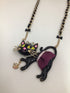 Betsey Johnson Black Cat Necklace New