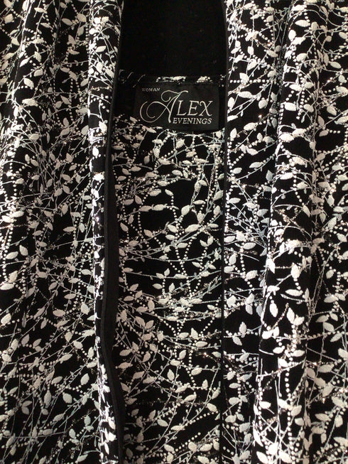 Alex Evenings Print Glitter Twinset Size 3X