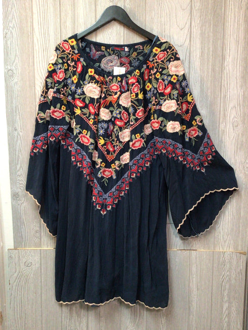 Johnny Was Dress with slip Embroidered Size Large New