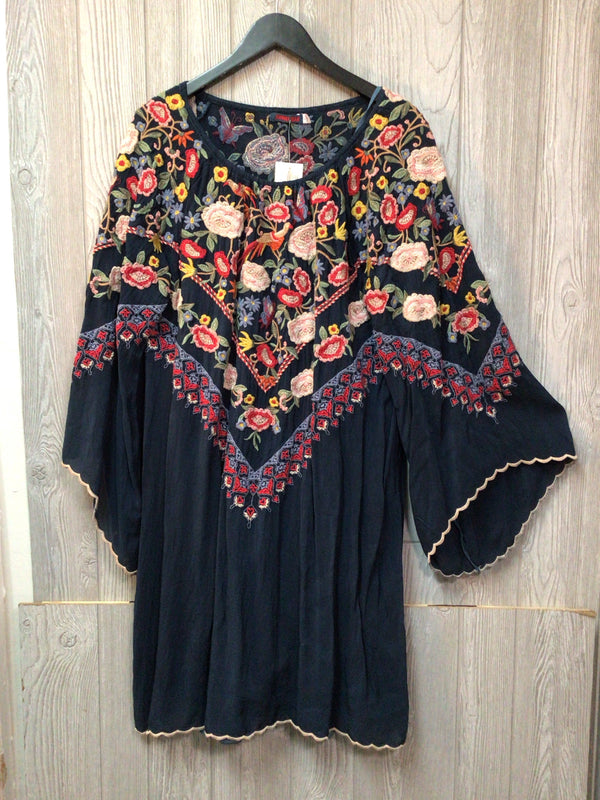 Johnny Was Dress with slip Embroidered Size Large New