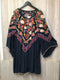 Johnny Was Dress with slip Embroidered Size Large New
