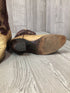 Larry Mahan Leather + Exotic Python Cowboy Boots Vintage Women's Size 8
