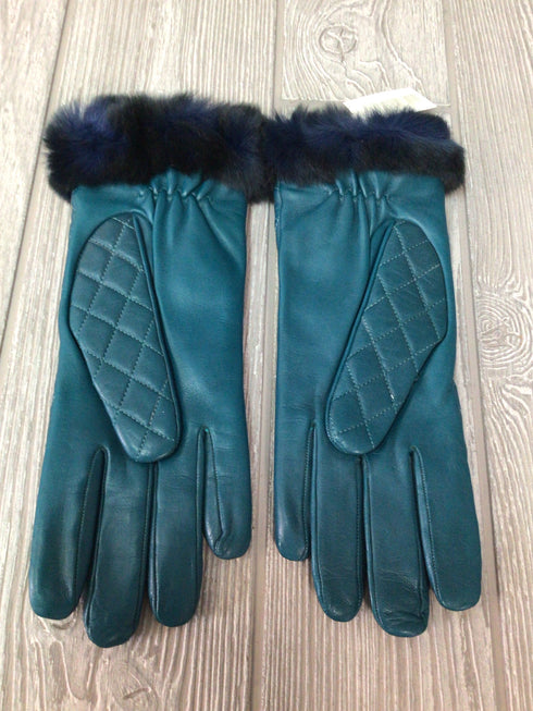 Sermoneta Quilted Cashmere lined Gloves NewSize 8