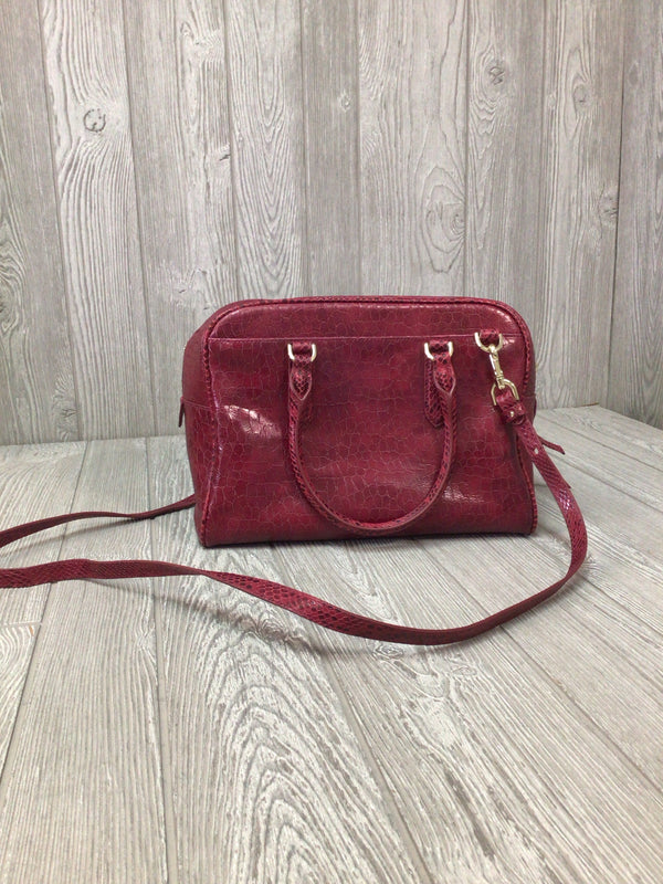 Brahmin Marissa Cherry Lacquer Zostera Leather Satchel