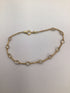 14k Gold Mesh Crystal Station Bracelet