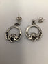 Silver Round Claddah Post Earrings
