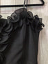 Aqua Scuba Crepe Strapless Midi Ruffle Dress Size 12 New Pre-owned