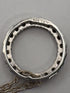 floating Diamond circle sterling Necklace 16"