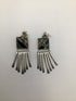 Agate Inlay Stering Earrings