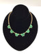 Carved Jade Butterfly Statement Necklace 14k Gold rope Vintage