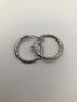 10k White Gold Textured Hoop .75" Vintage Earrings