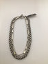 French Kande Silver Tone Link New Necklace MS2355-Z-S Pre-owned