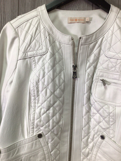 Tory Burch Leather Jacket Size Large