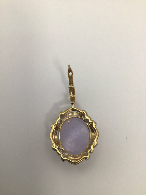 Lavender quartz Necklace + Pendant + earring Set