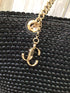 Jimmy Choo Maria Black Raffia Tote Purse