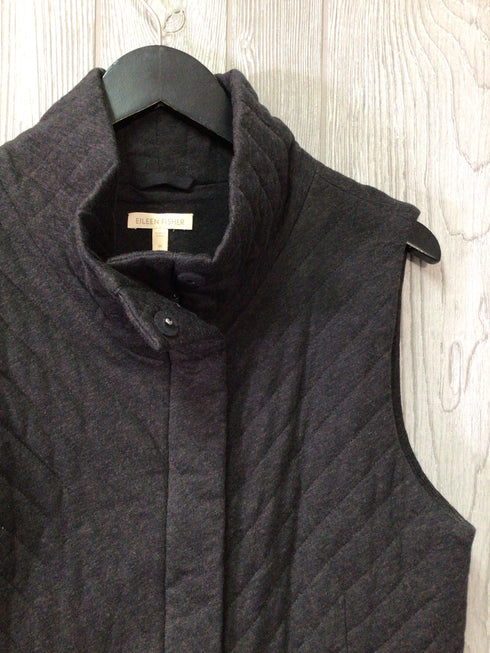 Eileen Fisher Quilted Flannel Vest Size Medium