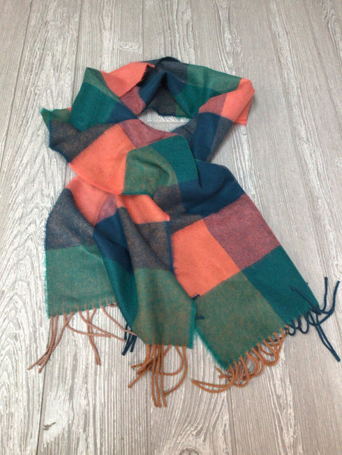 Lg check Cashmere Scarf