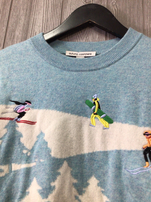 Autumn Cashmere Snowscape Sweater Size Small New