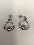 Silver Round Claddah Post Earrings