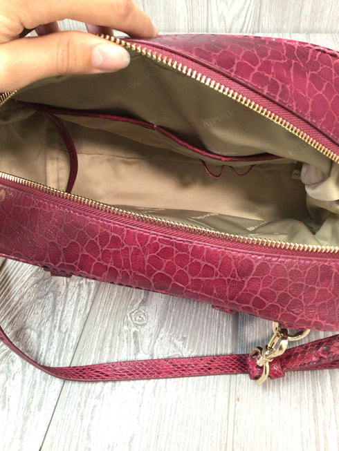 Brahmin Marissa Cherry Lacquer Zostera Leather Satchel