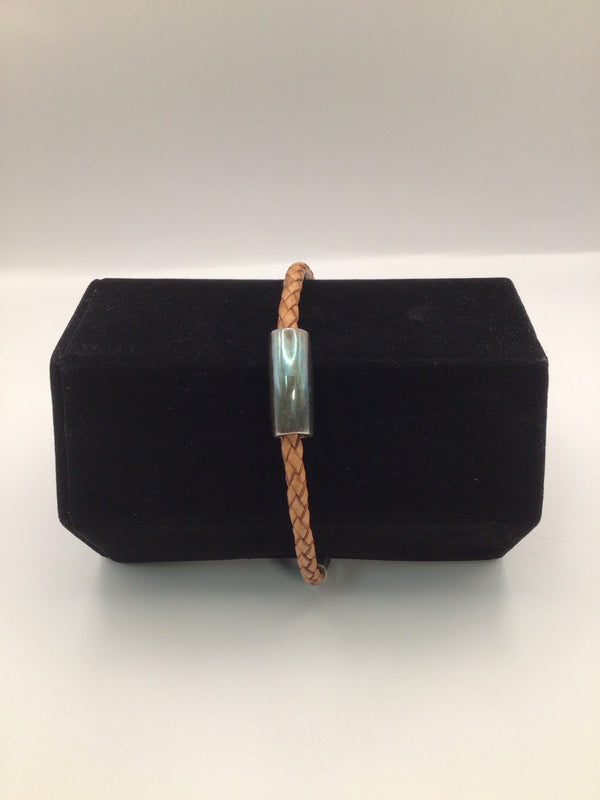 Simon Sebbag Leather Silver bead Bracelet