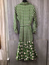 MISA Martine Dress Rattan Tile Mix Satin Size Medium New