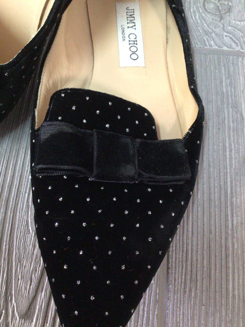 Jimmy Choo Velvet Flats Size 39.5