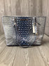 Brahmin Medium Asher Bellbottom Blue Ombre Melbourne Leather Tote Pre-owned