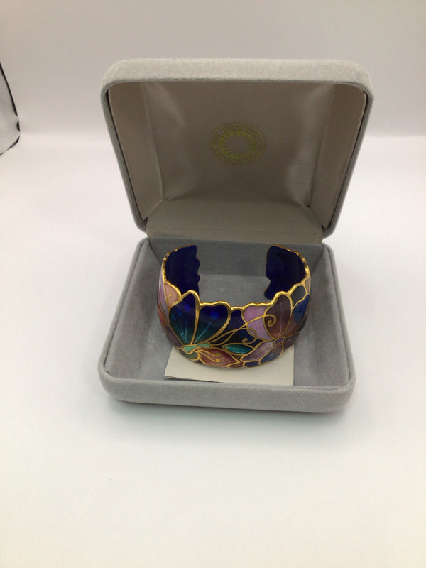 Smithsonian David Kuo Champleve Butterfly Cuff Bracelet