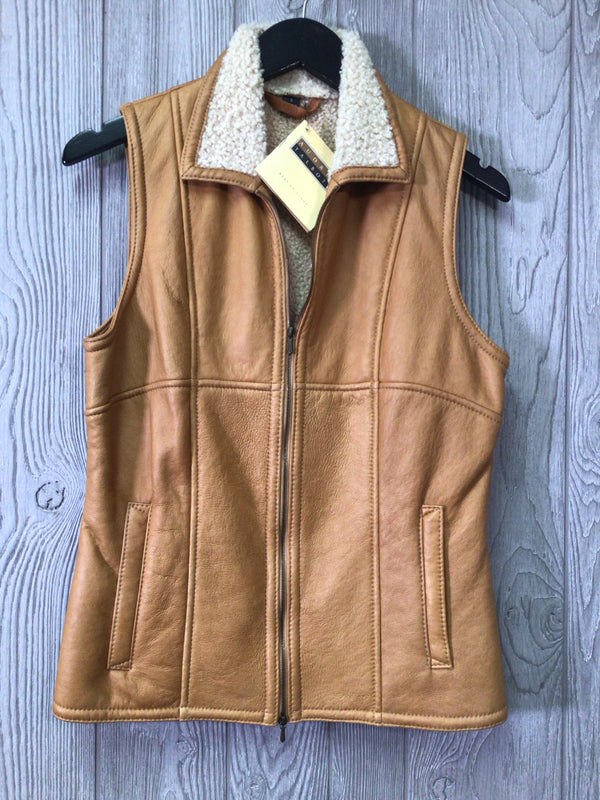 Audrey Talbott Lambskin Shearling Vest Size Small