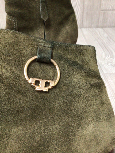 Tory Burch Sophia Suede Heel Lug sole Ankle Boots Size 7.5