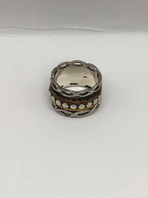Silver + Other Spinner Band Fidget Ring