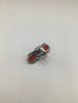 American West Silver Double Teardrop Jasper Ring sz 7.25